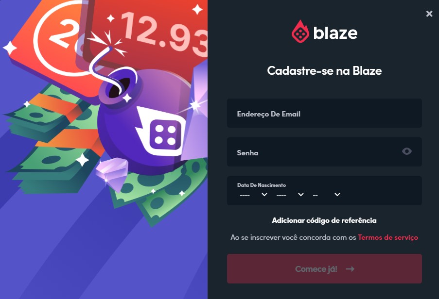 cadastre na blaze